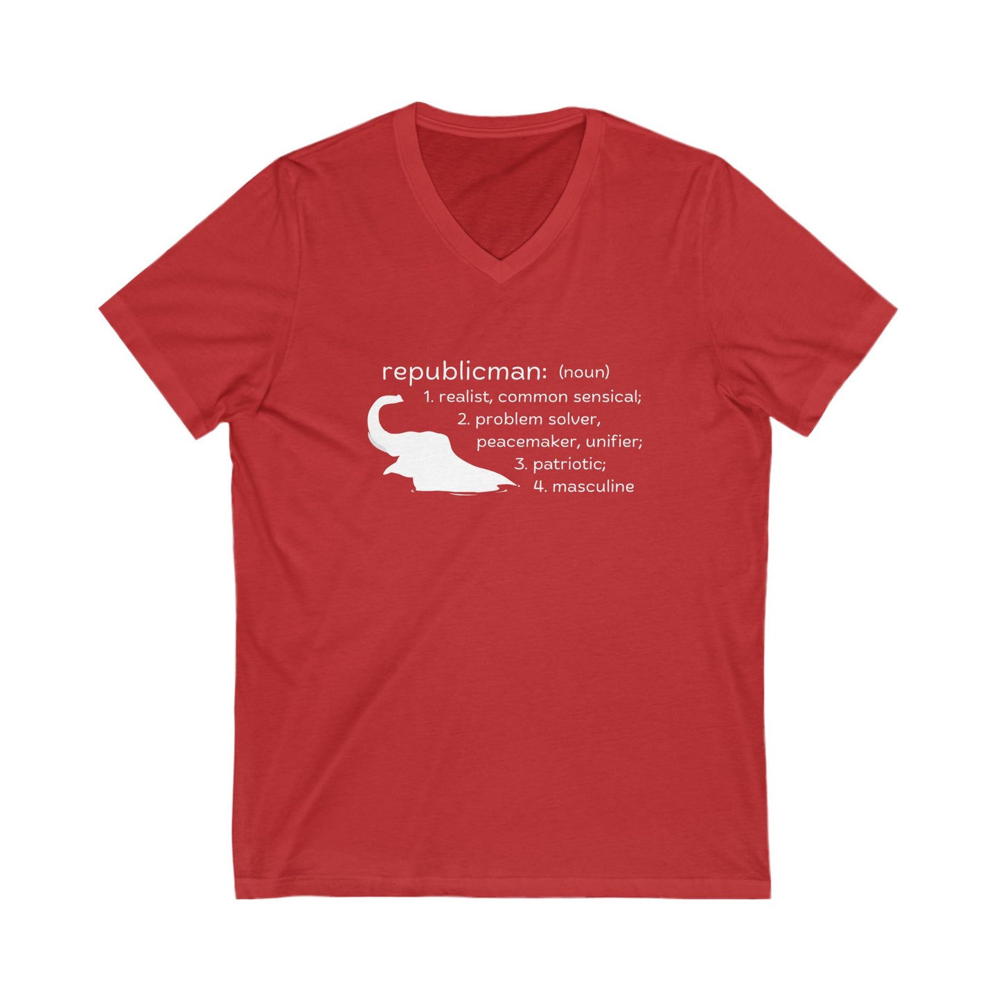 Republicman: Definition (White V-Neck)