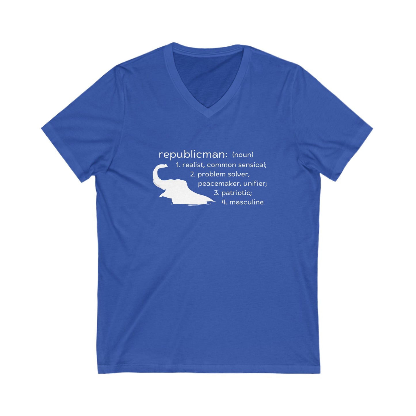 Republicman: Definition (White V-Neck)