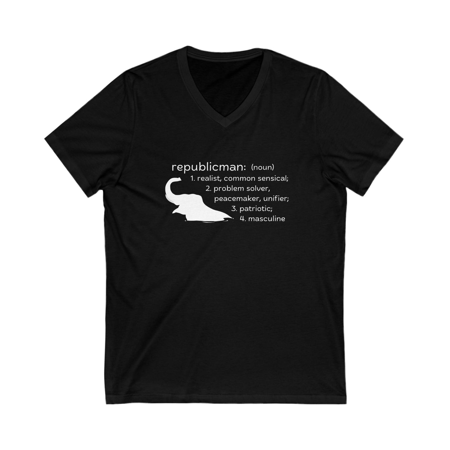 Republicman: Definition (White V-Neck)