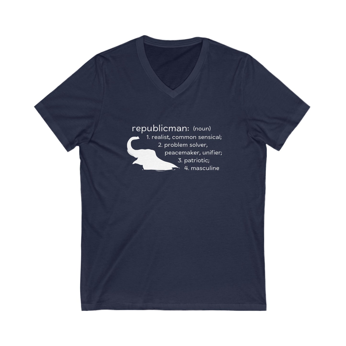 Republicman: Definition (White V-Neck)