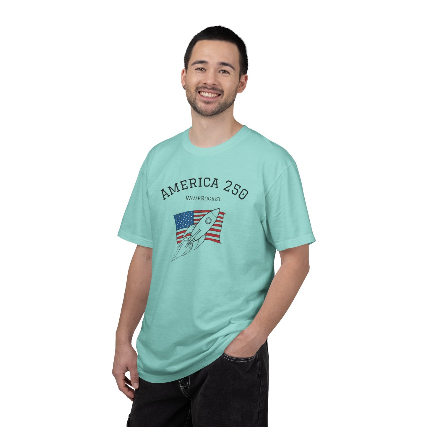 T-Shirt: America 250 WaveRocket