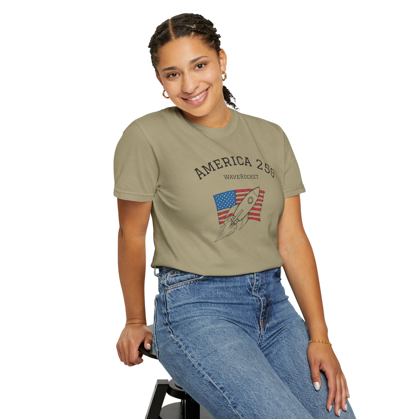 T-Shirt: America 250 WaveRocket