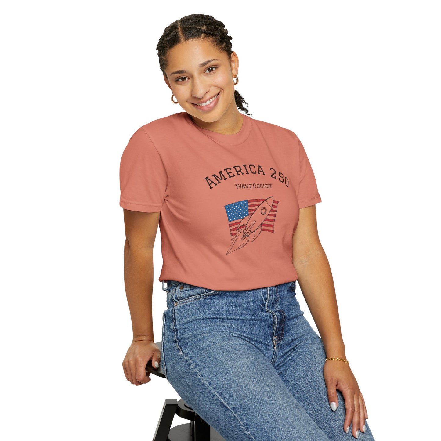 T-Shirt: America 250 WaveRocket
