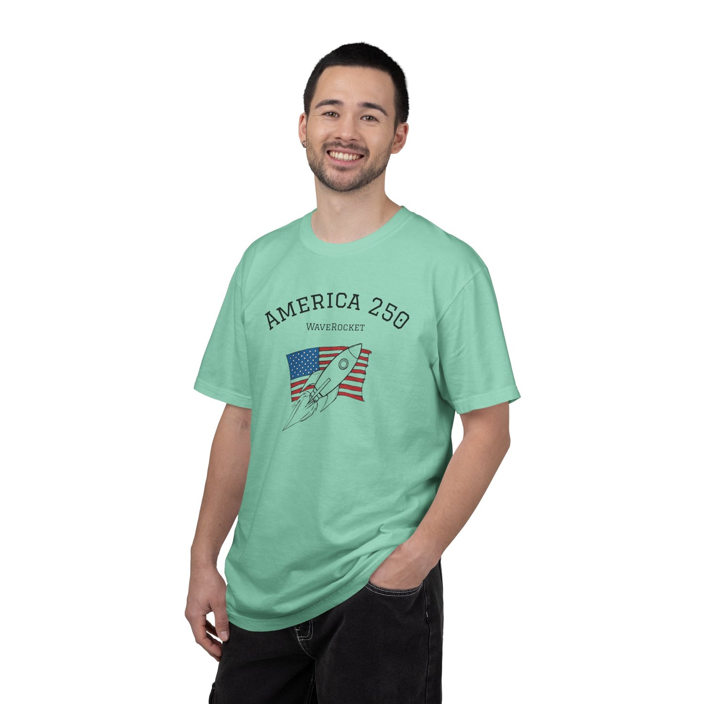 T-Shirt: America 250 WaveRocket