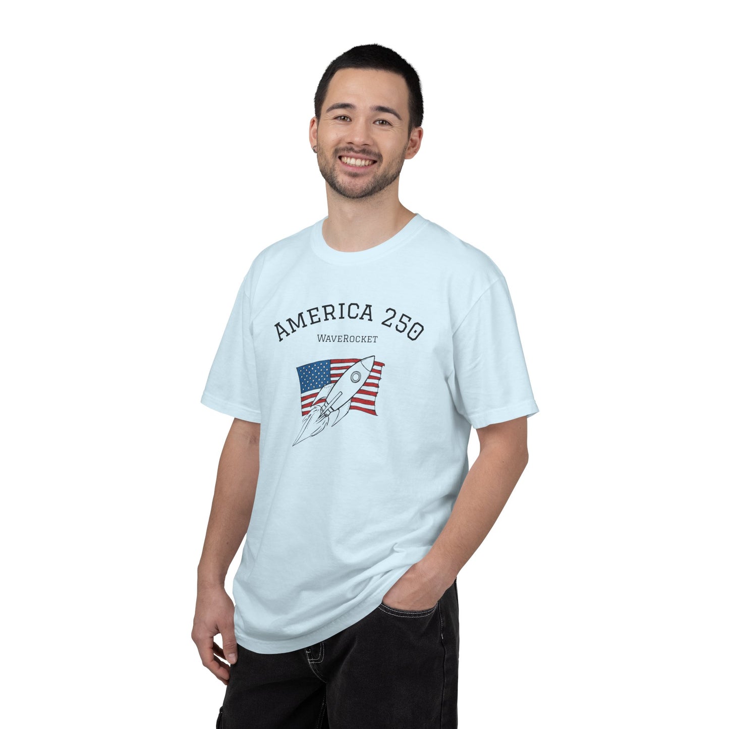 T-Shirt: America 250 WaveRocket