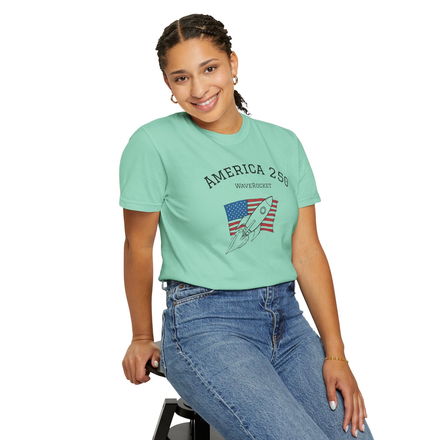 T-Shirt: America 250 WaveRocket